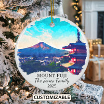Personalisierter Fuji-Ornament, japanisches Gesche