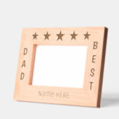 Personalisierter Fünf-Sterne-Vater Geätzte Rahmen (Links)