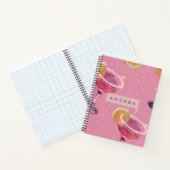 Personalisierter Funkel-Glam-Pink-Cocktail Notizblock (Innenseite)