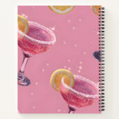 Personalisierter Funkel-Glam-Pink-Cocktail Notizblock (Rückseite)