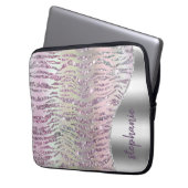 Personalisierter Funkelnd Rosa Diamanttrommel Laptopschutzhülle (Vorderseite Links)