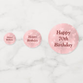 Personalisierter funkelnd Rosa Glückwunsch zum 70. Konfetti (Rückseiten)