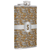 Personalisierter Funkelnd Silbergoldkolben Flachmann (Rechts)