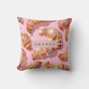 Personalisierter Funkelnder Croissant-Stil Kissen