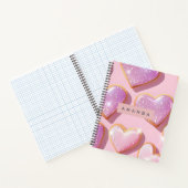 Personalisierter funkelnder Herz-Cookie-Leckerei Notizblock (Innenseite)