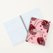 Personalisierter funkelnder roter Kirsch-Glamour Notizblock (Innenseite)
