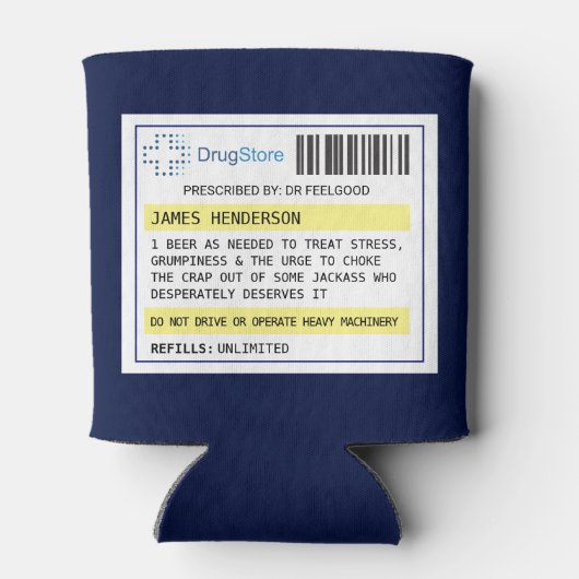 Personalisierter Funny Beer/Apfel/sonstige Verschr Dosenkühler (Rückseite)