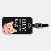 Personalisierter Funny Black Cat Gepäckträger Tag Gepäckanhänger (Vorderseite horizontal)