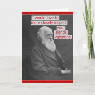 Personalisierter Funny Charles Darwin Valentinstag Feiertagskarte