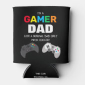 Personalisierter Funny Colorful "GAMER" VATER Dosenkühler (Vorderseite)