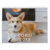 Personalisierter Funny Corgi Dog Foto-Kalender Kalender (Titelbild)