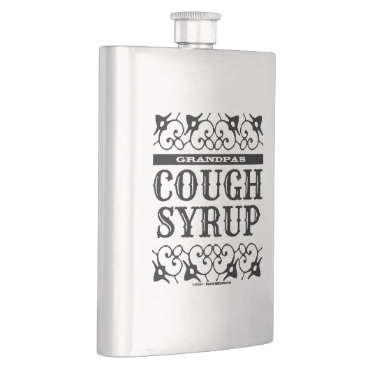 Personalisierter Funny Cough Sirup Flachmann (Rechts)