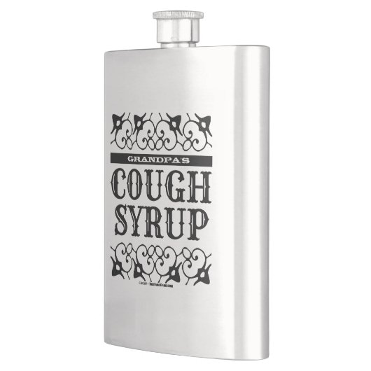 Personalisierter Funny Cough Sirup Flachmann (Links)