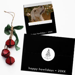 Personalisierter Funny Dog Weihnachten glücklich H Runder Aufkleber