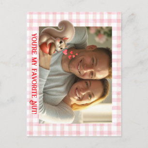 Personalisierter Funny Eichhörnchen Valentinstag Feiertagspostkarte