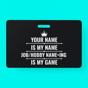 Personalisierter Funny Job und Hobby-Name Ausweis