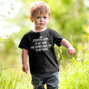 Personalisierter Funny Job und Hobby-Name Kleinkind T-shirt