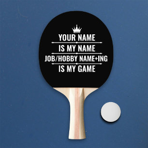 Personalisierter Funny Job und Hobby-Name Tischtennis Schläger