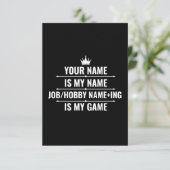 Personalisierter Funny Job und Name des Hobby (Stehend Vorderseite)