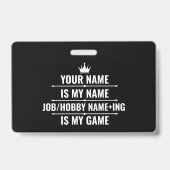 Personalisierter Funny Job und Name des Hobby Ausweis (Vorderseite)