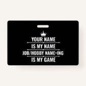 Personalisierter Funny Job und Name des Hobby Ausweis (Vorderseite)
