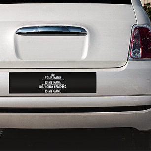 Personalisierter Funny Job und Name des Hobby Autoaufkleber
