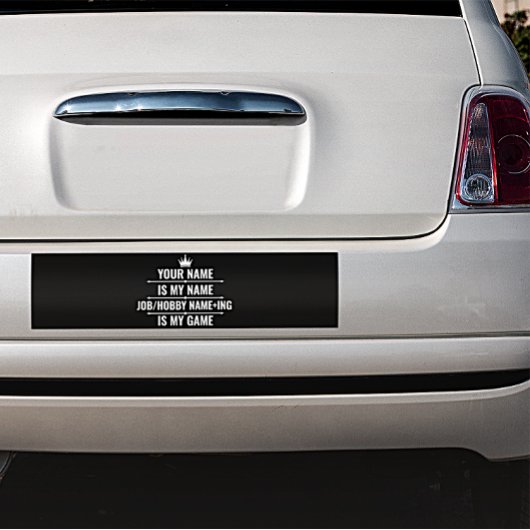 Personalisierter Funny Job und Name des Hobby Autoaufkleber