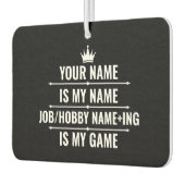 Personalisierter Funny Job und Name des Hobby Autolufterfrischer (Links)