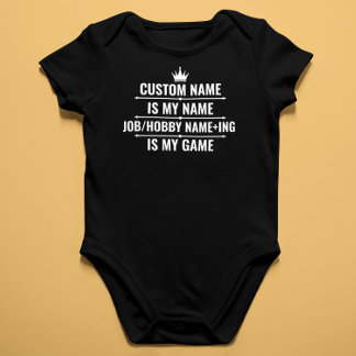 Personalisierter Funny Job und Name des Hobby Baby Strampler