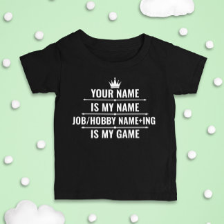 Personalisierter Funny Job und Name des Hobby Baby T-shirt