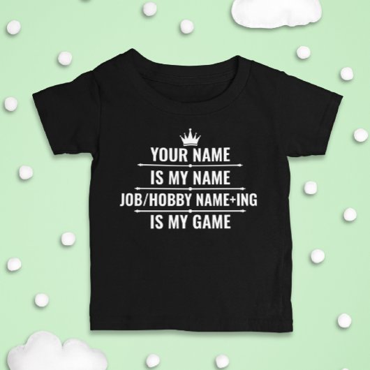 Personalisierter Funny Job und Name des Hobby Baby T-shirt