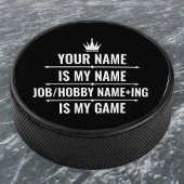 Personalisierter Funny Job und Name des Hobby Eishockey Puck