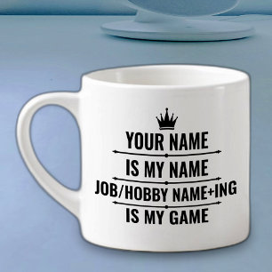 Personalisierter Funny Job und Name des Hobby Espressotasse