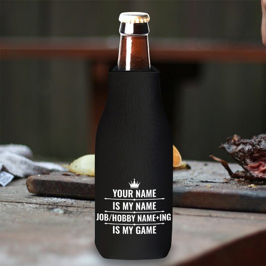Personalisierter Funny Job und Name des Hobby Flaschenkühler