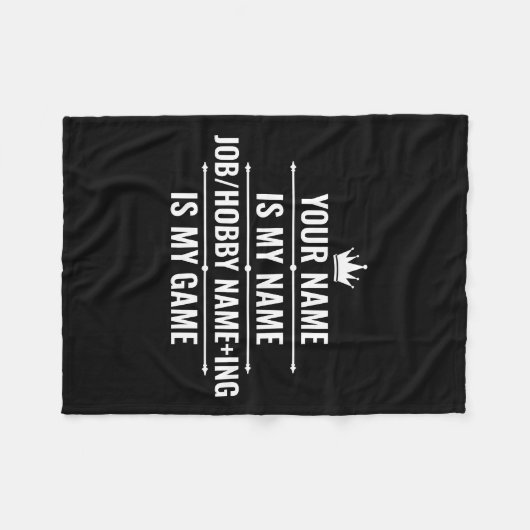 Personalisierter Funny Job und Name des Hobby Fleecedecke (Vorderseite (Horizontal))