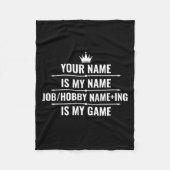 Personalisierter Funny Job und Name des Hobby Fleecedecke (Vorderseite)