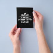 Personalisierter Funny Job und Name des Hobby Flyer (Gruppe)