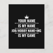 Personalisierter Funny Job und Name des Hobby Flyer (Hinten)