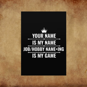 Personalisierter Funny Job und Name des Hobby Flyer