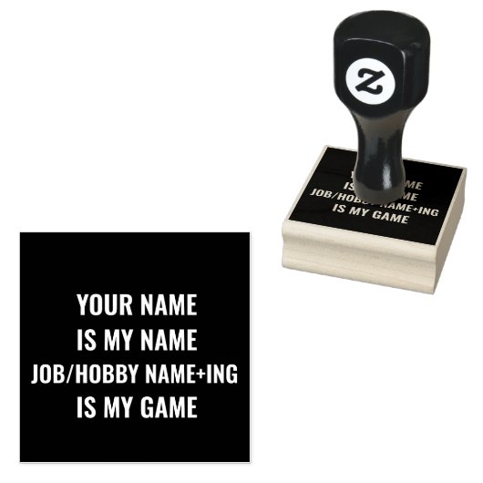 Personalisierter Funny Job und Name des Hobby Gummistempel (Stempel)