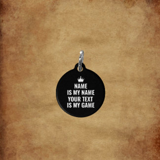 Personalisierter Funny Job und Name des Hobby Haustiermarke