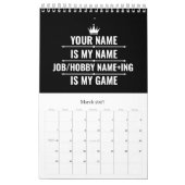 Personalisierter Funny Job und Name des Hobby Kalender (Mär 2027)