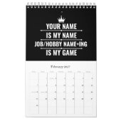 Personalisierter Funny Job und Name des Hobby Kalender (Feb 2027)