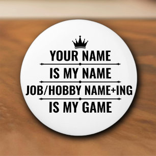 Personalisierter Funny Job und Name des Hobby Keramikknauf