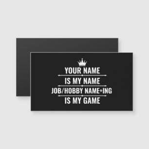 Personalisierter Funny Job und Name des Hobby Magnetkarte