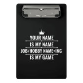 Personalisierter Funny Job und Name des Hobby Mini Klemmbrett (Vorderseite)