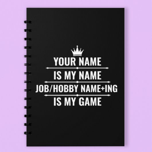 Personalisierter Funny Job und Name des Hobby Planer