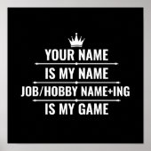 Personalisierter Funny Job und Name des Hobby Poster (Vorne)