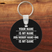 Personalisierter Funny Job und Name des Hobby Schlüsselanhänger (Vorderseite)