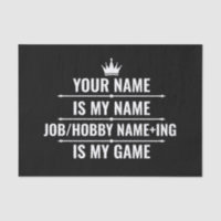 Personalisierter Funny Job und Name des Hobby